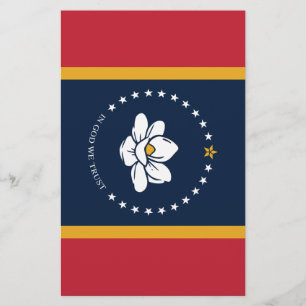 Prospectus 14 Cm X 21,6 Cm Drapeau du Mississippi - Nouveau drapeau Magnolia
