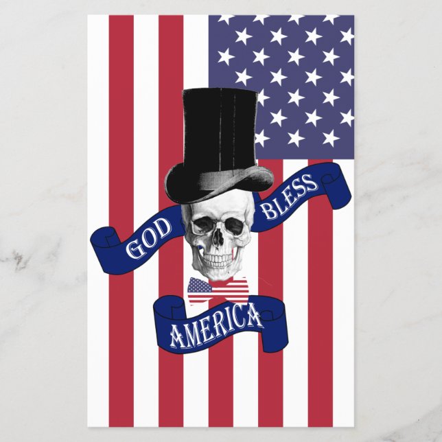 Prospectus 14 Cm X 21,6 Cm Drapeau patriotique américain (Devant)