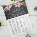 Prospectus 14 Cm X 21,6 Cm Dusty rose floral jeu Que dirait la chambre<br><div class="desc">Qu'est-ce que le jeu de douche nuptiale Groom Say. Aquarelle rose roux et fleurs violettes sur un arrière - plan de charbon de bois. Les articles correspondants pour compléter votre collection d'événements sont disponibles dans notre boutique Zazzle!</div>