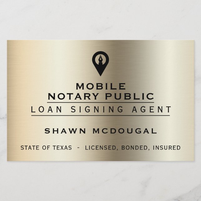 Prospectus 14 Cm X 21,6 Cm Elégant faux prospectus métallique (Devant)