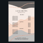 Prospectus 14 Cm X 21,6 Cm Élégant flyer de parties scintillant en or rose ab<br><div class="desc">Conception moderne abstraite de liste de prix.</div>