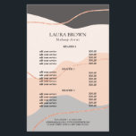 Prospectus 14 Cm X 21,6 Cm Élégant flyer de parties scintillant en or rose ab<br><div class="desc">Conception moderne abstraite de liste de prix.</div>