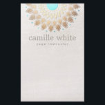 Prospectus 14 Cm X 21,6 Cm Élégant Lotus d'Or Santé et Beauté Naturelles<br><div class="desc">Chic, élégant et monochromatique avec une touche contemporaine. Belle décoration de rosette inspirée du mandala en feuille d'or sur un fond neutre à l'aspect scintillant très clair et rose pâle. Beau centre turquoise. Aspect embossé surélevé faux - rendu numérique. Il n'y a AUCUNE texture surélevée dans ce design. Image numérique...</div>