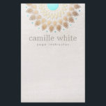 Prospectus 14 Cm X 21,6 Cm Élégant Lotus d'Or Santé et Beauté Naturelles<br><div class="desc">Chic, élégant et monochromatique avec une touche contemporaine. Belle décoration de rosette inspirée du mandala en feuille d'or sur un fond neutre à l'aspect scintillant très clair et rose pâle. Beau centre turquoise. Aspect embossé surélevé faux - rendu numérique. Il n'y a AUCUNE texture surélevée dans ce design. Image numérique...</div>