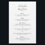 Prospectus 14 Cm X 21,6 Cm Élégant menu du Mariage budget traditionnel Ampers<br><div class="desc">Élégant menu de mariage budget noir et blanc (imprimé sur papier de prospectus) avec un design simple et minimal avec une grande carte derrière les noms de la mariée et du marié dans une police serif traditionnelle. Un choix classique qui conviendra parfaitement à un mariage formel.</div>