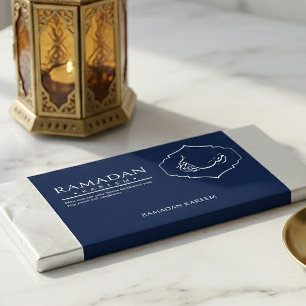 Prospectus 14 Cm X 21,6 Cm Emballage de barre chocolatée Ramadan Kareem Bleu