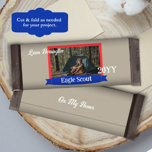 Prospectus 14 Cm X 21,6 Cm Emballage de barre de chocolat Eagle Scout rouge,