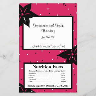 Prospectus 14 Cm X 21,6 Cm Emballage de Popcorn Micro-ondes Fleurs Roses et N