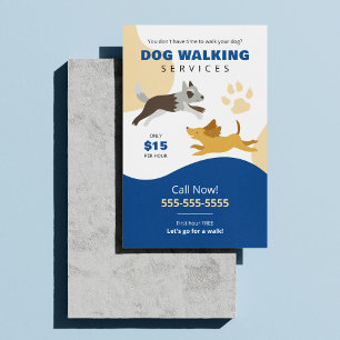 Prospectus 14 Cm X 21,6 Cm Entreprise de Services de Promenade de Chien Migno