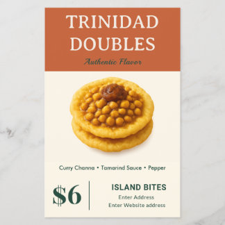 Prospectus 14 Cm X 21,6 Cm Entreprise Petits Doubles de Trinidad Authentiques