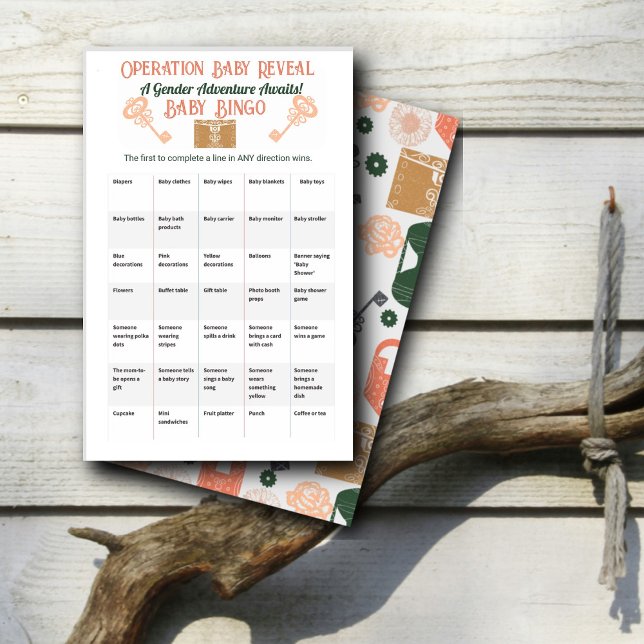 Prospectus 14 Cm X 21,6 Cm Escape Room Genre Révéler Baby Bingo (Créateur téléchargé)