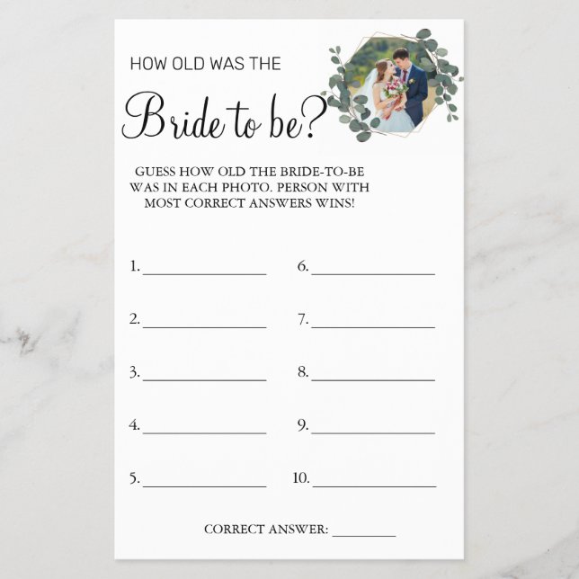 Prospectus 14 Cm X 21,6 Cm Eucalyptus Devinez quel âge elle a (Devant)