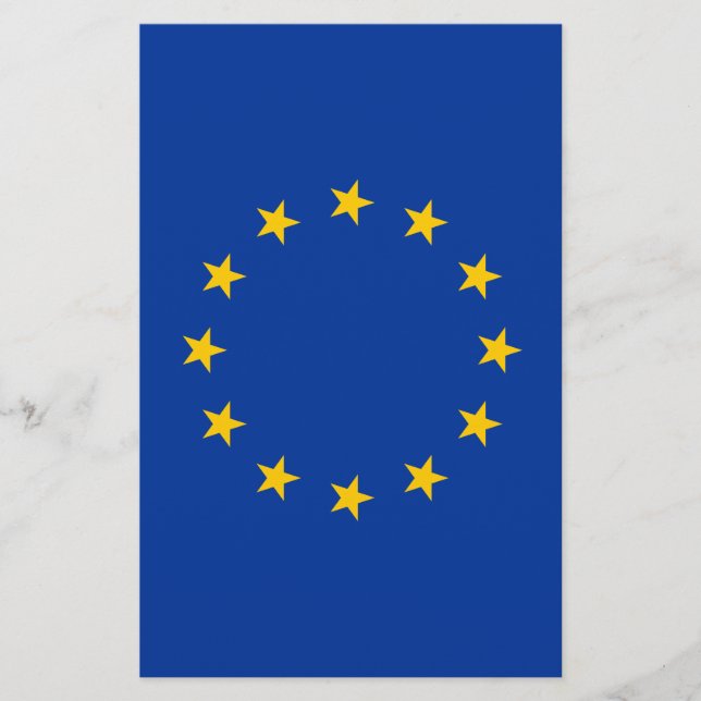 Prospectus 14 Cm X 21,6 Cm European Union EU Flag (Devant)