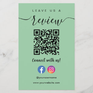Prospectus 14 Cm X 21,6 Cm Facebook Instagram Qr Code Laissons-Nous Un Avis