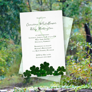 Prospectus 14 Cm X 21,6 Cm Faire-part de mariage irlandais pas cher