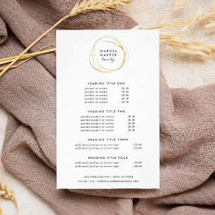 Prospectus 14 Cm X 21,6 Cm Faux Gold Abstrait   Tarifs et services