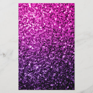 Prospectus 14 Cm X 21,6 Cm Faux paillettes scintillantes dégradé rose violet