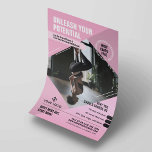 Prospectus 14 Cm X 21,6 Cm Feminine Rose Yoga Studio Trainer Marketing Photo<br><div class="desc">Faites la promotion de vos séances d'entraînement, de fitness ou de yoga grâce à ce design de Fitness Flyer féminin. Avec un design élégant de beige rose vif avec espace pour une photo, votre logo, ligne ou titre de marque, texte personnalisé ainsi qu'une offre promotionnelle. Vous pouvez éditer tous les...</div>