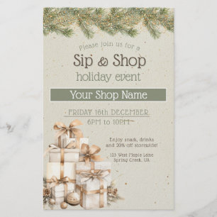 Prospectus 14 Cm X 21,6 Cm Festif business Holiday Evénement marketing