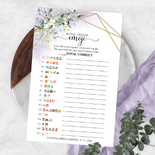 Prospectus 14 Cm X 21,6 Cm Fête des mariées géométrique verte Emoji Pictionar