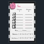 Prospectus 14 Cm X 21,6 Cm Fiche de fond noir rose noir Bunco<br><div class="desc">Feuille de score recto verso pour les groupes qui ne jouent que deux jeux. Imprimé sur les deux côtés afin de pouvoir recycler vos draps pour une autre nuit.</div>