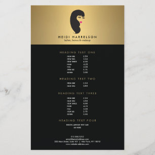 Prospectus 14 Cm X 21,6 Cm Fille avec Cils sur un Dépliant de Beauté en Faux 