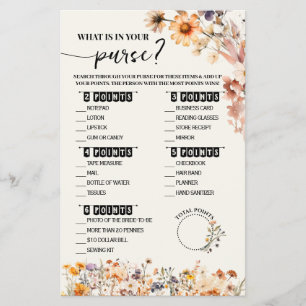 Prospectus 14 Cm X 21,6 Cm Fleurs sauvages d'automne Qu'est-ce que dans Purse