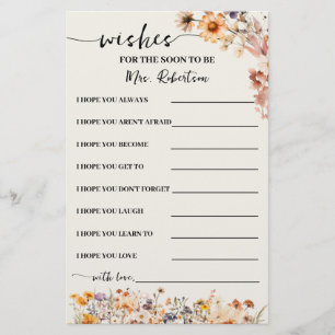 Prospectus 14 Cm X 21,6 Cm Fleurs sauvages d'automne souhaite bientôt être Mm