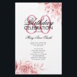 Prospectus 14 Cm X 21,6 Cm Floral 80th Birthday Programme Rose Gold Menu<br><div class="desc">Design élégant "Programme de fête d'anniversaire" avec arrangement floral en or Rose avec texte personnalisé.</div>