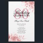 Prospectus 14 Cm X 21,6 Cm Floral 80th Birthday Programme Rose Gold Menu<br><div class="desc">Design élégant "Programme de fête d'anniversaire" avec arrangement floral en or Rose avec texte personnalisé.</div>