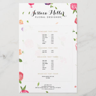 Prospectus 14 Cm X 21,6 Cm Flore d'aquarelle vintage Flore de l'artisanat Des