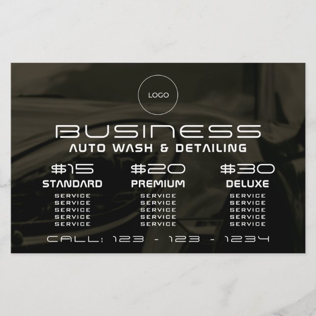 Prospectus 14 Cm X 21,6 Cm Flyer automobile moderne et élégant (Devant)