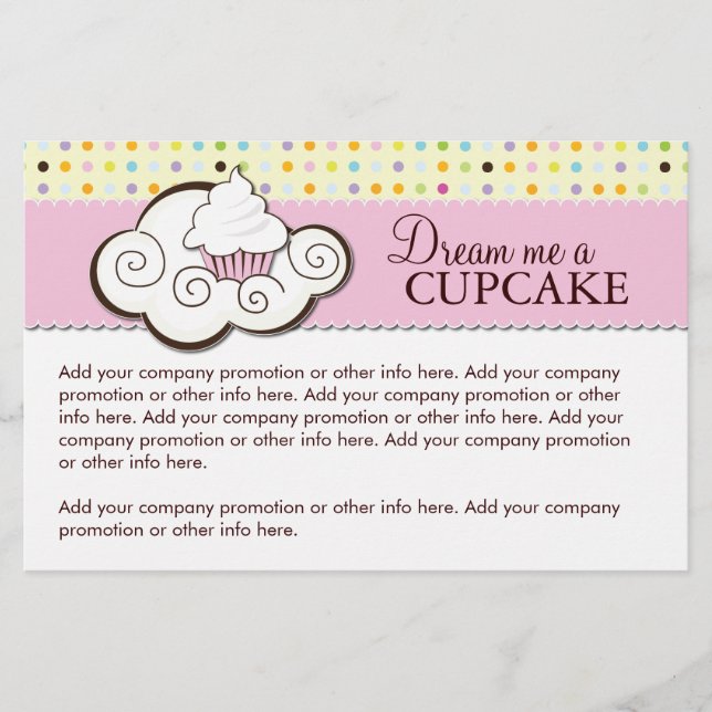 Prospectus 14 Cm X 21,6 Cm Flyer de boulangerie Cupcake (Devant)
