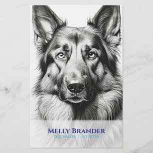Prospectus 14 Cm X 21,6 Cm Flyer de chien de berger chic
