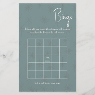 Prospectus 14 Cm X 21,6 Cm Flyer de jeu de douche de bingo