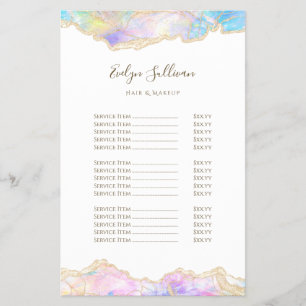 Prospectus 14 Cm X 21,6 Cm Flyer de liste de prix de conception d'opus bleu