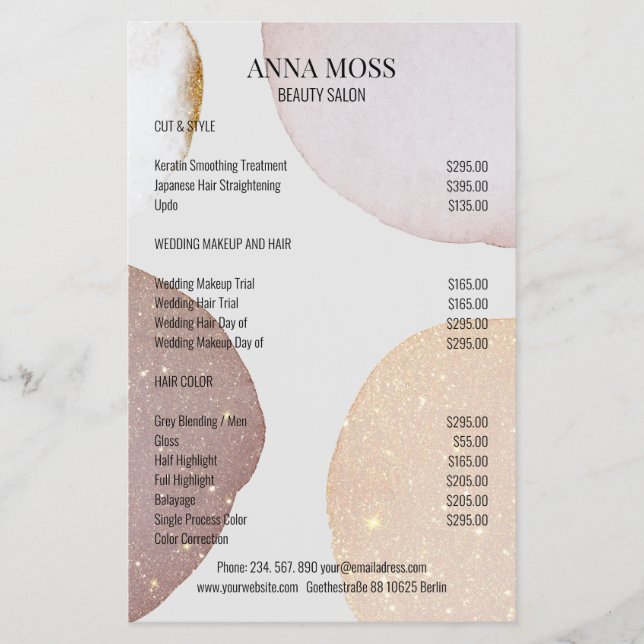 Prospectus 14 Cm X 21,6 Cm Flyer de Rosegold (Devant)