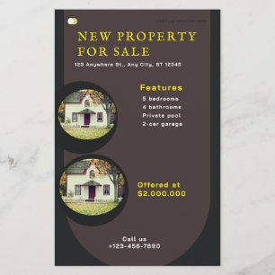 Prospectus 14 Cm X 21,6 Cm Flyer immobilier moderne