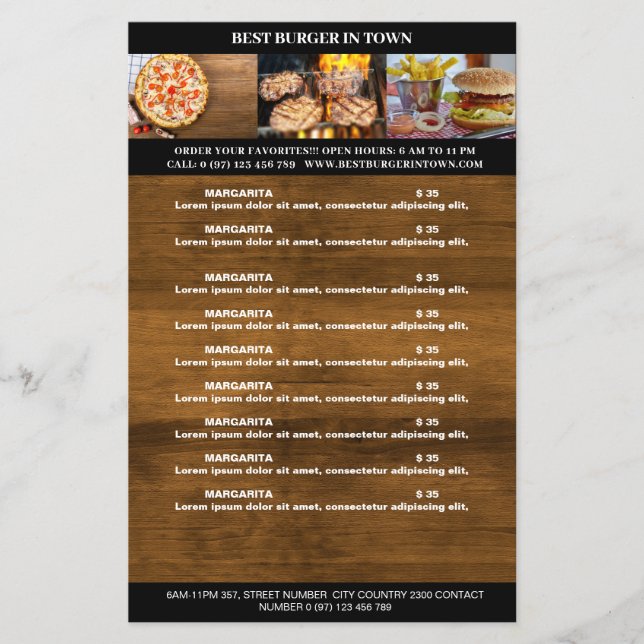 Prospectus 14 Cm X 21,6 Cm Flyer rustical (Devant)