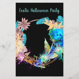 Prospectus 14 Cm X 21,6 Cm Flyer unique floral couleurs exotiques Fête d'Hall