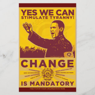 Prospectus 14 Cm X 21,6 Cm Flyers d'événements Obamunist