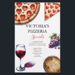 Prospectus 14 Cm X 21,6 Cm Flyers Pizza Restaurants<br><div class="desc">Faites la promotion de votre pizza restaurant ou pizzeria avec ces magnifiques flyers pizza! Dotés de charmantes illustrations aquarelles d'une délicieuse pizza, d'un verre de vin rouge et de raisins frais, ces flyers personnalisables sont parfaits pour présenter vos spécialités, des plats à la carte ou des événements à venir. Le...</div>