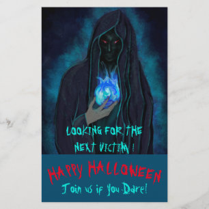 Prospectus 14 Cm X 21,6 Cm Foncé Grim Reaper Halloween Party Invitation Flyer