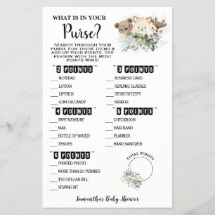 Prospectus 14 Cm X 21,6 Cm Forêt Ce qui se trouve dans votre sac à main Baby