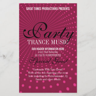 Prospectus 14 Cm X 21,6 Cm Funky Party Music Club Event Flyer