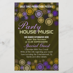 Prospectus 14 Cm X 21,6 Cm Funky Party Music Club Event Flyer