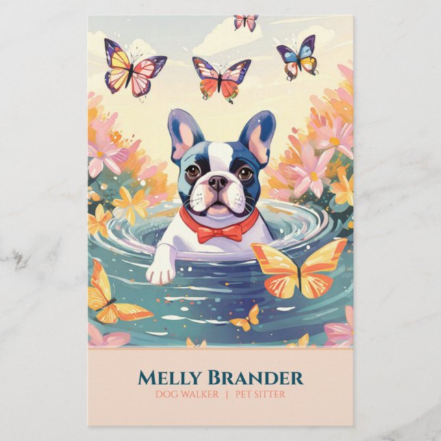 Prospectus 14 Cm X 21,6 Cm Garde d'animaux Promeneur  (Devant)