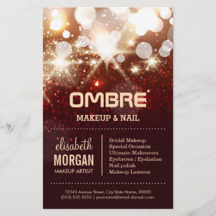 Prospectus 14 Cm X 21,6 Cm Glamor Beauty - Parties scintillant d'or stylish