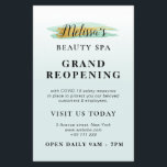 Prospectus 14 Cm X 21,6 Cm GRAND OPERATION | trendy gold blue beauty spa<br><div class="desc">Announce your grand reouverture with this lovely design with mint and white colors and black text. the text can be personalized.</div>