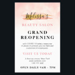 Prospectus 14 Cm X 21,6 Cm GRAND REOPENING | trendy gold pink beauty salon<br><div class="desc">Announce your grand reopening with this lovely design with pink and white colors and black text. the text can be personalized.</div>